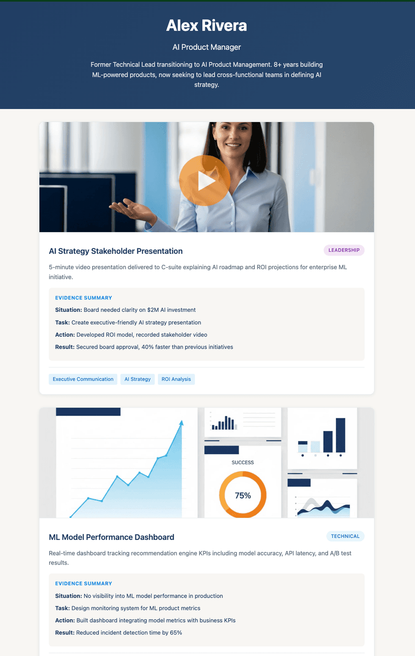 Vertical Scroll Layout